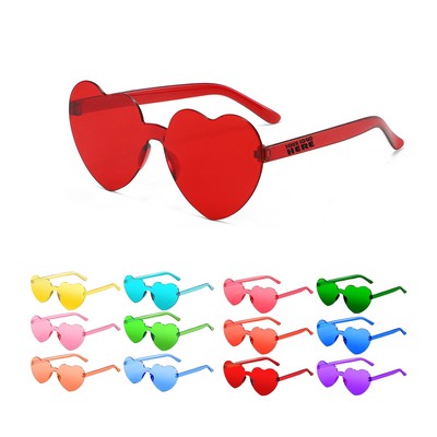 Neon Heart Shaped Sunglasses