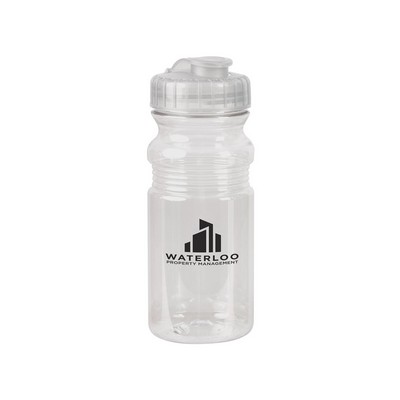 Prime Line USA Made 20oz Translucent Sport Water Bottle With Snap Cap