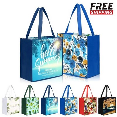 Laminated Non Woven Tote Bag (13" X 13" X 5" )