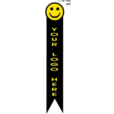 Smiley Face Bookmark w/ Black Back