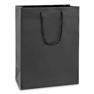 Ultra Glossy Cub A Euro Tote Bag- Black (6.25"x3.5"x8.5")