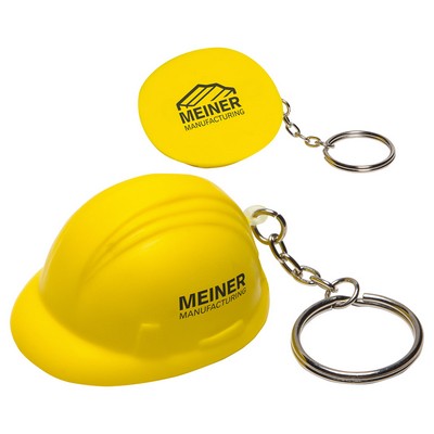 Hard Hat Stress Reliever Key Chain