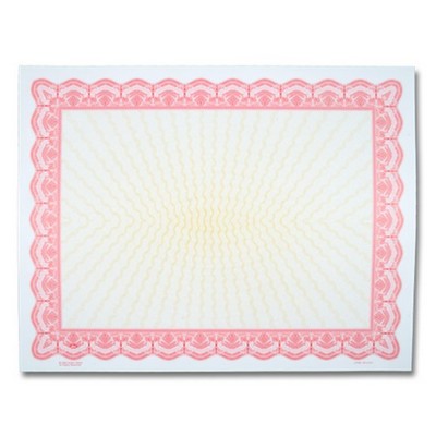 8½" x 11" Blank Certificate Border (Red)