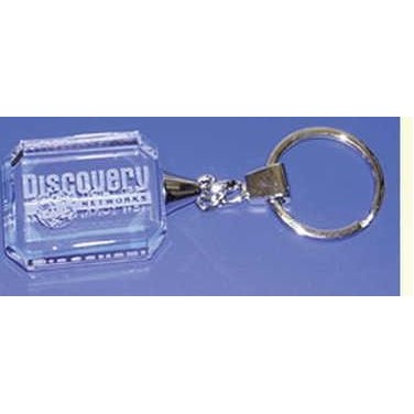 Crystal Rectangle Keychain (Engraved)