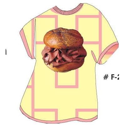 Roast Beef Sandwich T-Shirt Acrylic Coaster w/Felt Back