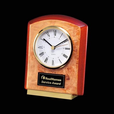 Telson Clock - Burlwood 6"