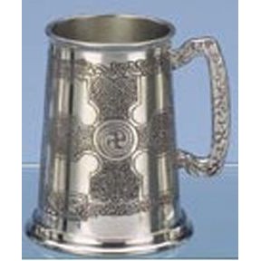 Pewter Cross Tir-Ha-Hog Tankard Mug