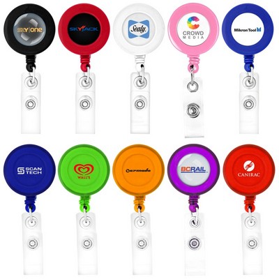 Round Retractable Badge Holder (Factory Direct - 10-12 Weeks Ocean)