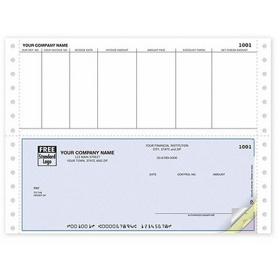 Continuous Bottom Accounts Payable Check (1 Part)