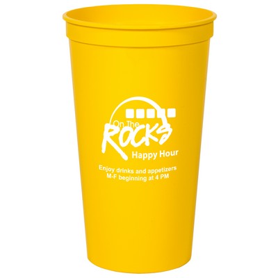 32 Oz. Smooth Colored Stadium Cup (Petite Line)