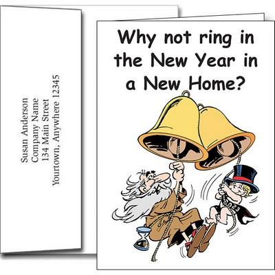 New Year Greeting Cards w/Imprinted Envelopes (5"x7")