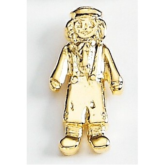 Boy Rag Doll Marken Design Cast Lapel Pin (Up to 3/4")