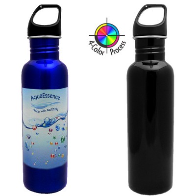 26 Oz. Black Stainless Excursion Bottle (4 Color Process)