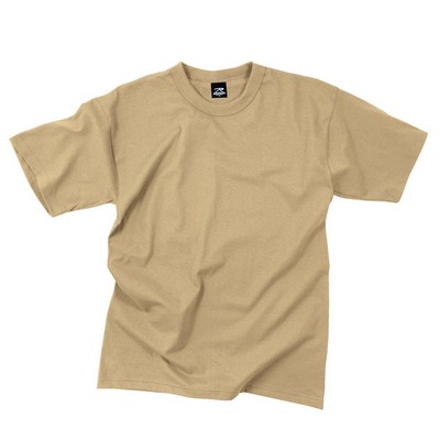 Poly/Cotton Khaki Military T-Shirt (S to XL)