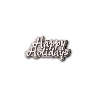 Pewter Happy Holidays Lapel Pin