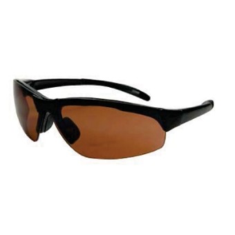 Large Plastic Sport Wrap Semi-Rimless Frame Sunglasses