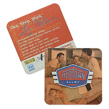 80-Point 3.5" Pulp Board Coaster - Round or Square