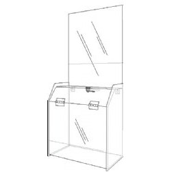 Locking Ballot/ Suggestion Box W/ Ad Holder