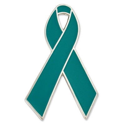 Teal Awareness Ribbon Lapel Pin