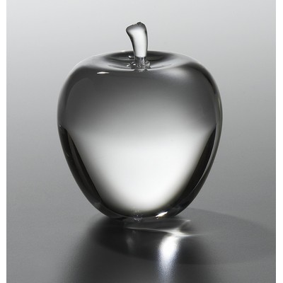 Hand Blown Crystal Apple Figurine