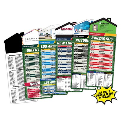 Magna-Card House Shape Magnet - Football Schedules (3.5x9)