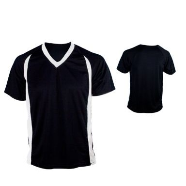 Youth Dazzle Cloth V-Neck Soccer Jersey Shirt w/ Contrasting Panel & Neck Trim