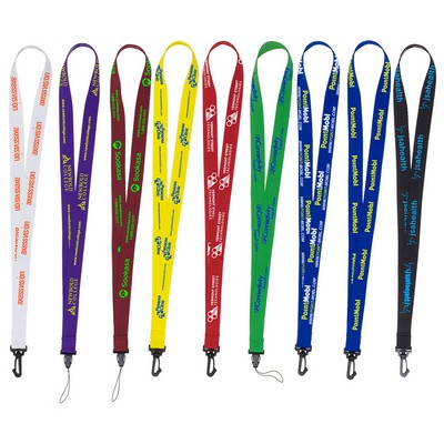 "Baker" 3/4" Import Air Ship Super Soft Polyester Silkscreen Lanyard