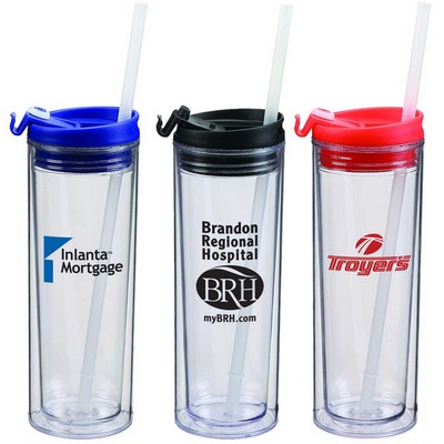 14 Oz. Double Wall Sip Top Acrylic Tumbler