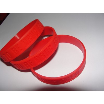 Silicone Debossed Wristband (wide 0.5inch)