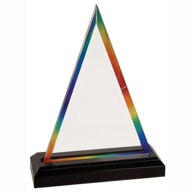 Rainbow Triangle Impress Acrylic Award (7")