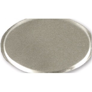 Oval Silver Steel Beveled Blank Metal Badge