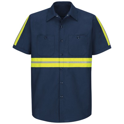 Red Kap® Short Sleeve Enhanced Visibility Industrial Work Shirt