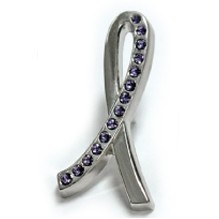 Purple Rhinestone Lapel Pin