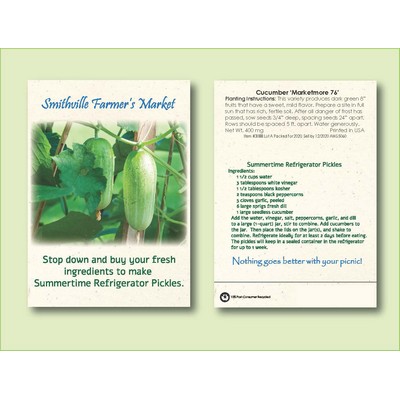 Cucumber Seed Packet (3.25" x 4.5")