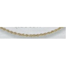 10KY 18" 1.25Mm Diamond Cut Rope Chain Necklace