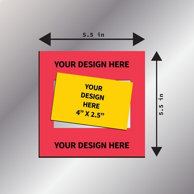 5.5" Square w/ 4" x 2.5" Punch Out Flex Magnet