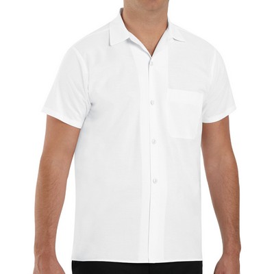 Red Kap Men's Button-Front Cook Shirt