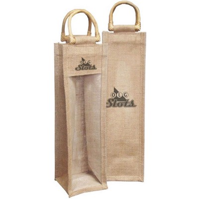 Single Bottle Jute Wine Bag