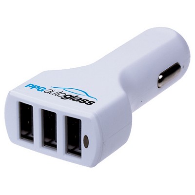 4.4 Amp 3-Port USB Car Charger Adapter