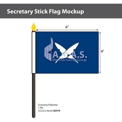 Secretary Stick Flags 4x6 inch