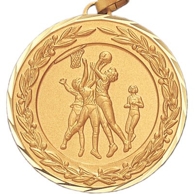 2" K Series Basketball Female Die Struck Medal