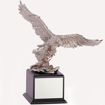 18½" Electroplated Silver Eagle Trophy