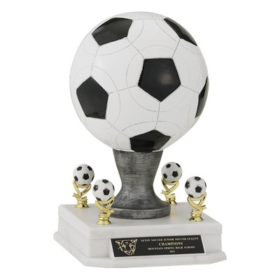 14½" Resin Soccer Ball Trophy w/8" Diameter Ball