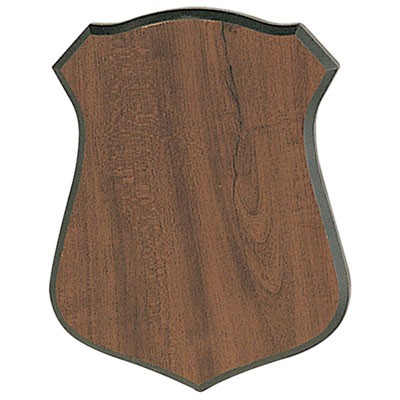 Walnut Finish Shield w/¼" Beveled Edge (7½" x 9")