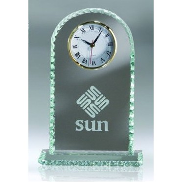 Jade Glass Pearl Edge Clock