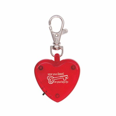 Light Up Heart Strobe Clip