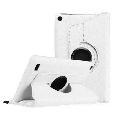 Kidder Rotate Leatherette Case for Kindle Fire HD 8" (White)