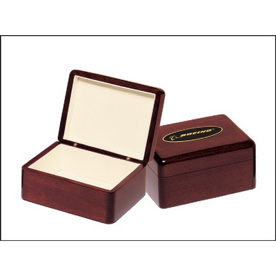 Rosewood Piano Finish Jewelry Box (5 5/8"x4 3/8" deep x 2.25")