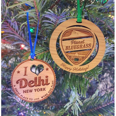 2.75" - Customizable Hardwood Ornaments