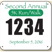 Pin On Race Number Bib (7.5" x 7.5")